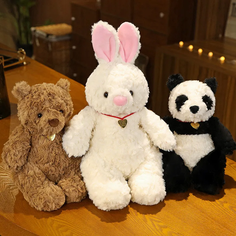 

30-50CM Kawaii Stuffed Fluffy Plush Toys Creative Rabbit Bear Sleeping Dolls Room Decro Nice Gift For Kids