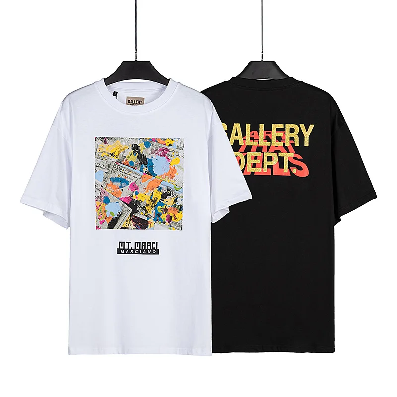 

Summer new DEPT personality pattern letter print high street casual men's and women's loose short sleeve T-shirt