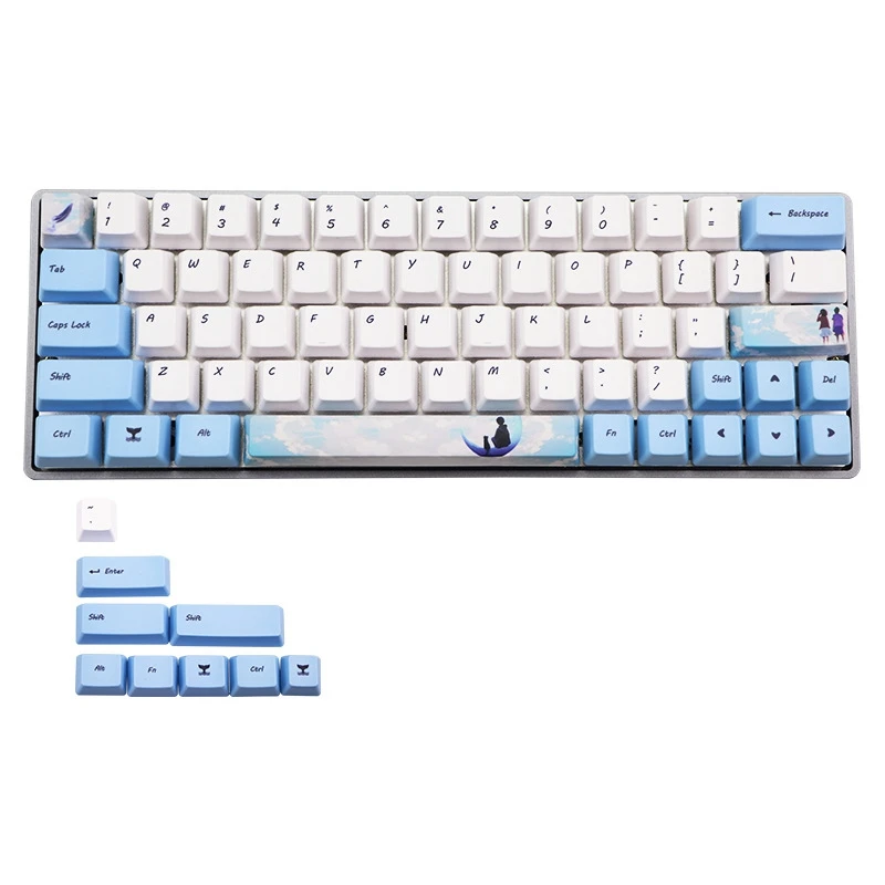 

72-Key PBT Keycap Set Sublimation Mechanical Keyboard Keycaps For GH60 GK61 GK64 Dz60 Keyboard