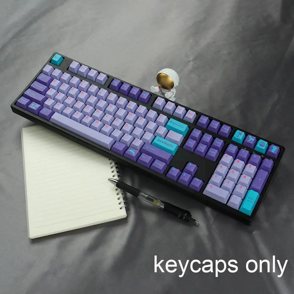 

129 Keys PBT Keycap XDA Profile DYE-SUB Personalized Keycaps for CHERRY MX Switch Gaming Mechanical Keyboard Multi-column K E5W9