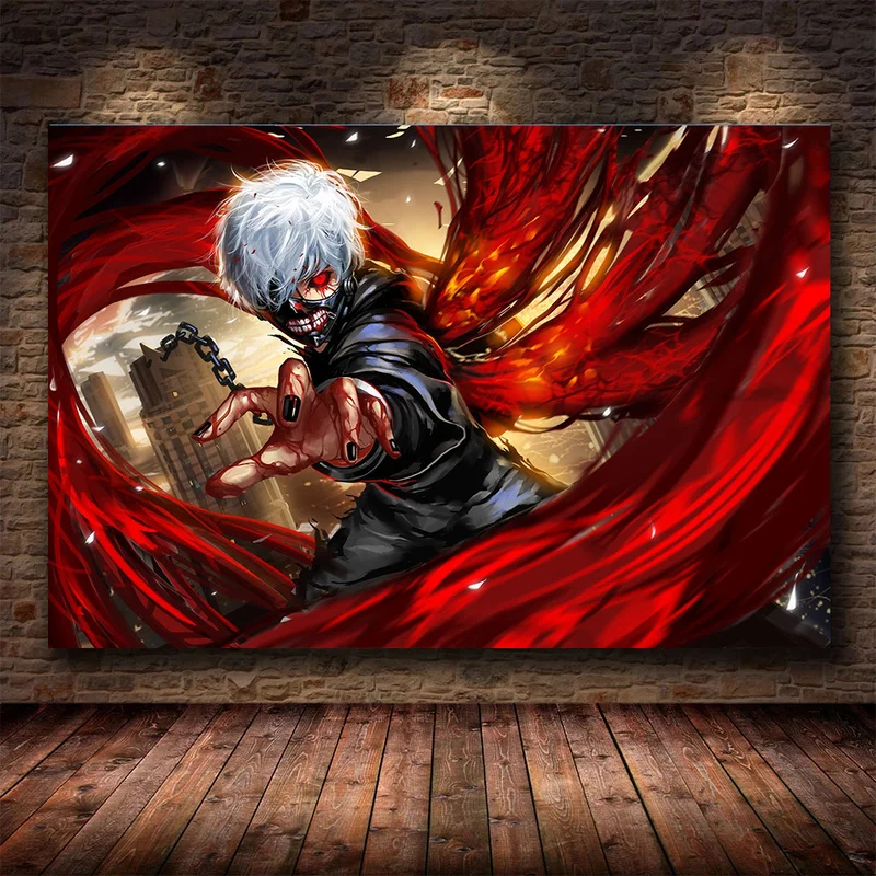 Canvas Painting Tokyo Ghoul Anime Posters and Prints Japanese Wall Art Pictures for Living Room Home Decor Cuadros |
