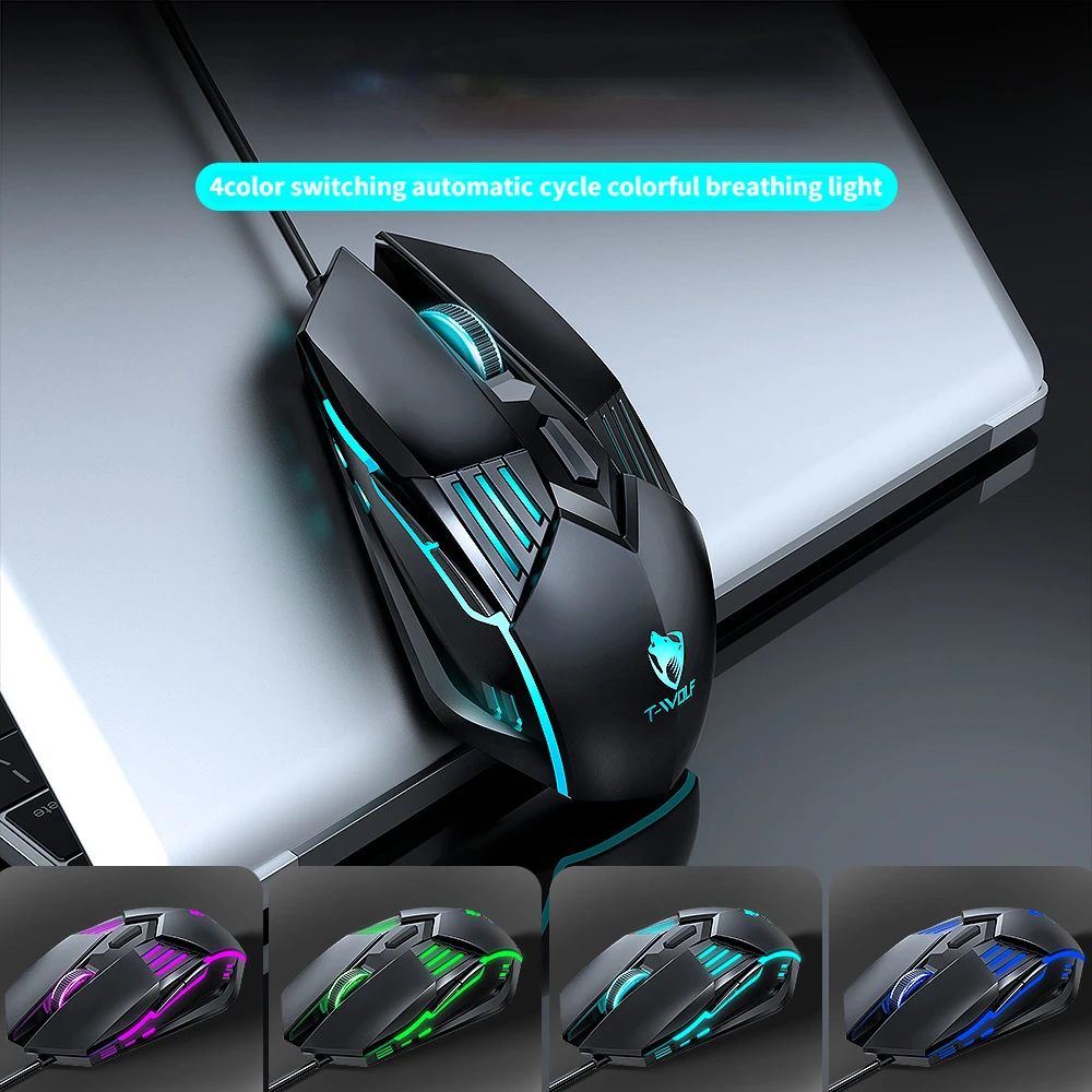 

Эргономичная игровая компьютерная мышь со светодиодсветильник кой, 3600DPI