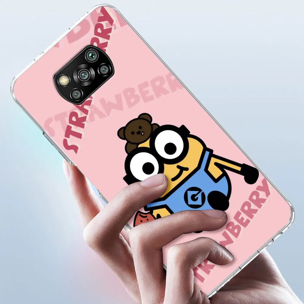 Забавный милый мультяшный чехол M-Minionss для Xiaomi Poco X3 F4 GT X6 F1 F3 M5 M3 M5s X4 NFC X5 F5 M4 F2 Pro