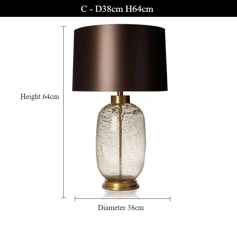 

SANDYHA синяя стеклянная настольная лампа