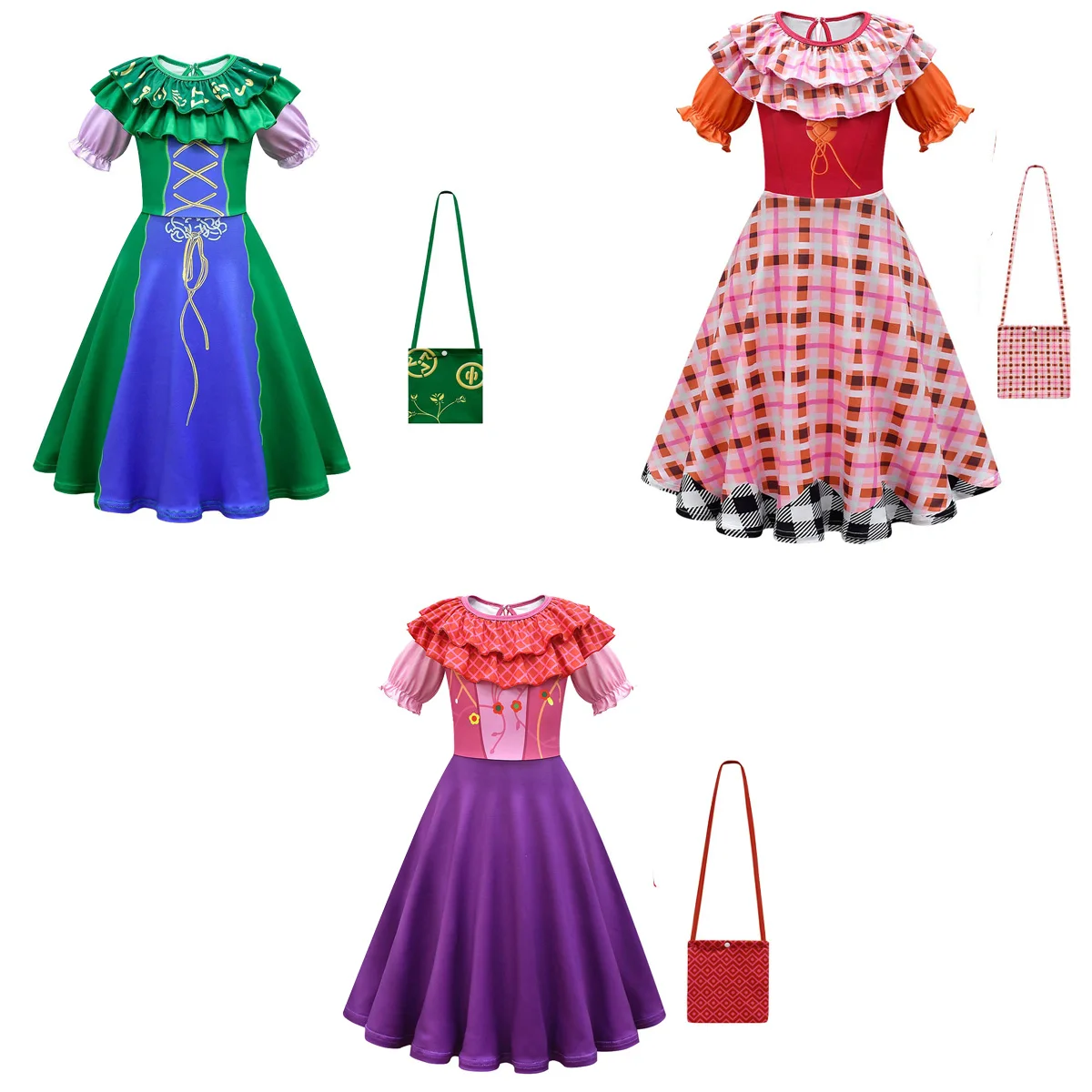 

Kids Girls Winifred/Sarah/Mary Sanderson Cosplay Costume Outfits Halloween Carnival Suit