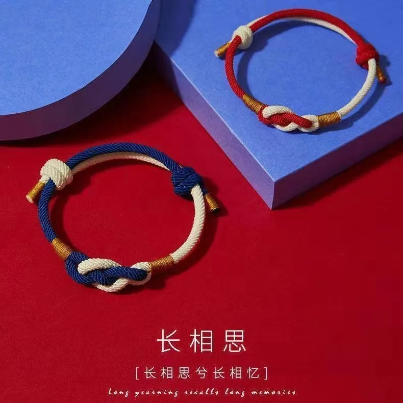 

Anime Umibe no Etranger Chinese Style Cosplay Wristbands Bracelet Cosplay Couple Weave Hand Strap Rope Accessories Women Men