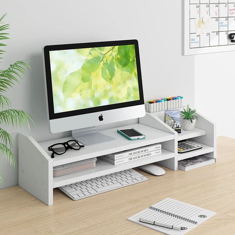 

Universal Multifunctional Office Adjustable Desktop Computer Base Display Bracket with Screen Pad and Lifting Storage Rack