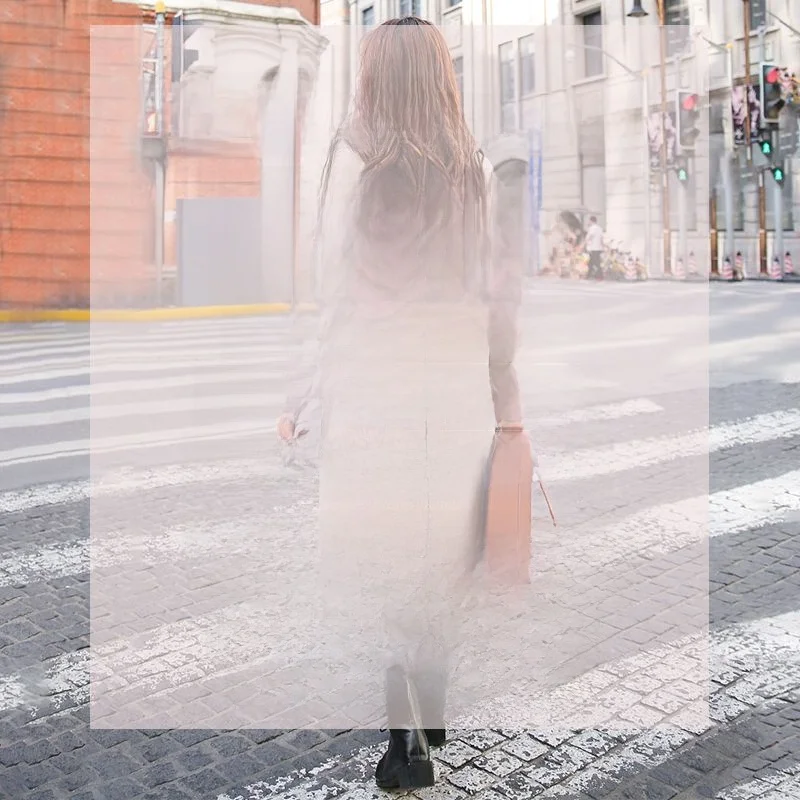 Женское пальто 2024 новинка весны и осени утягивающая шерстяная куртка средней