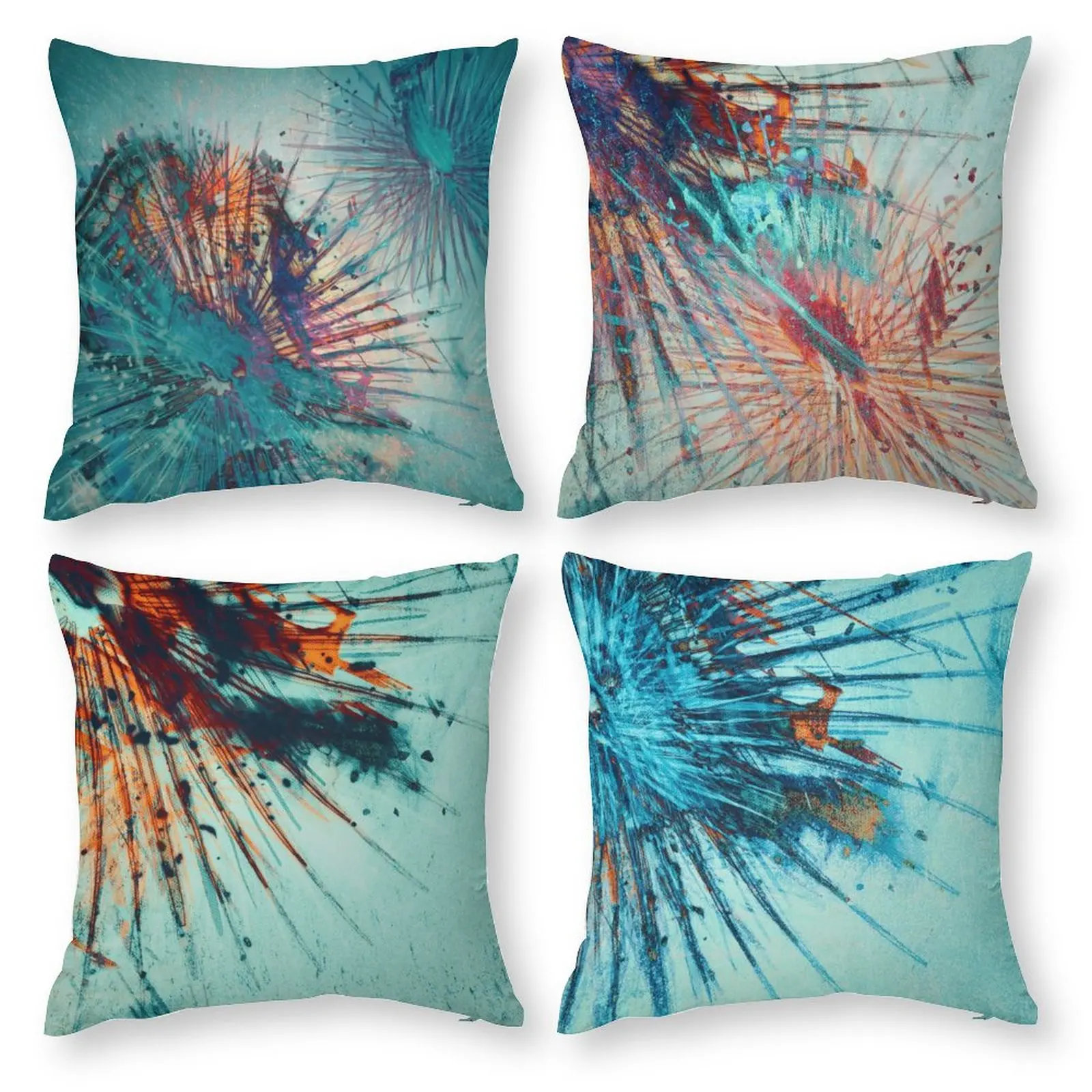 

Throw Pillow Cover 18x18 Inch Art Abstract Sea Urchin Polyester New Square Slipover Pillowcase Car Bedroom