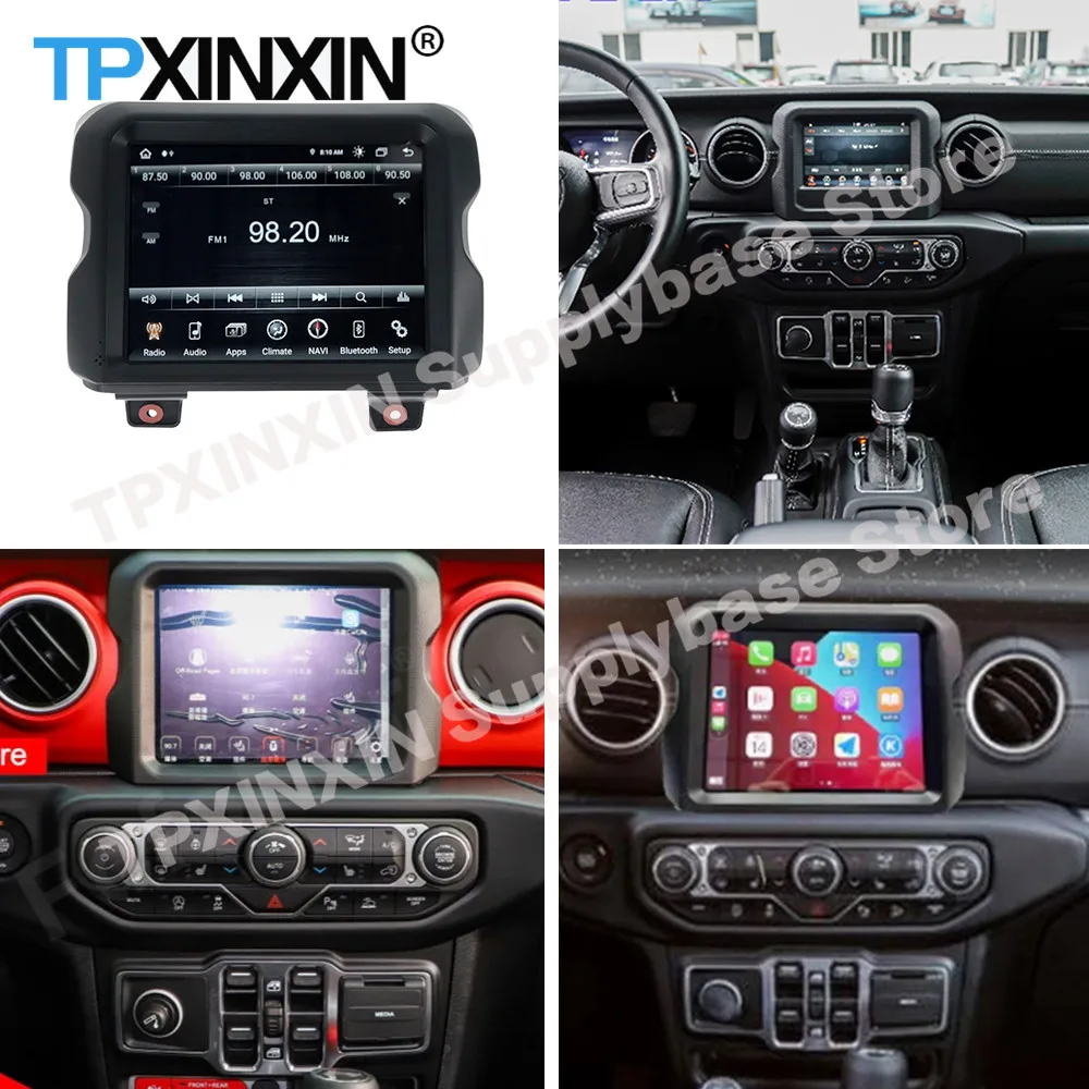 

Автомагнитола 2 Din, стереоприемник Android для Jeep Wrangler JL 2017 2018 2019 2020, GPS-навигатор, плеер, видеоприемник, головное устройство
