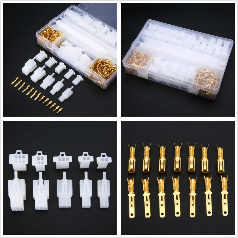 

580Pcs/Boxed 2.8mm 2-9 Pins Electrical Wire Terminal Connector For Motorcycle