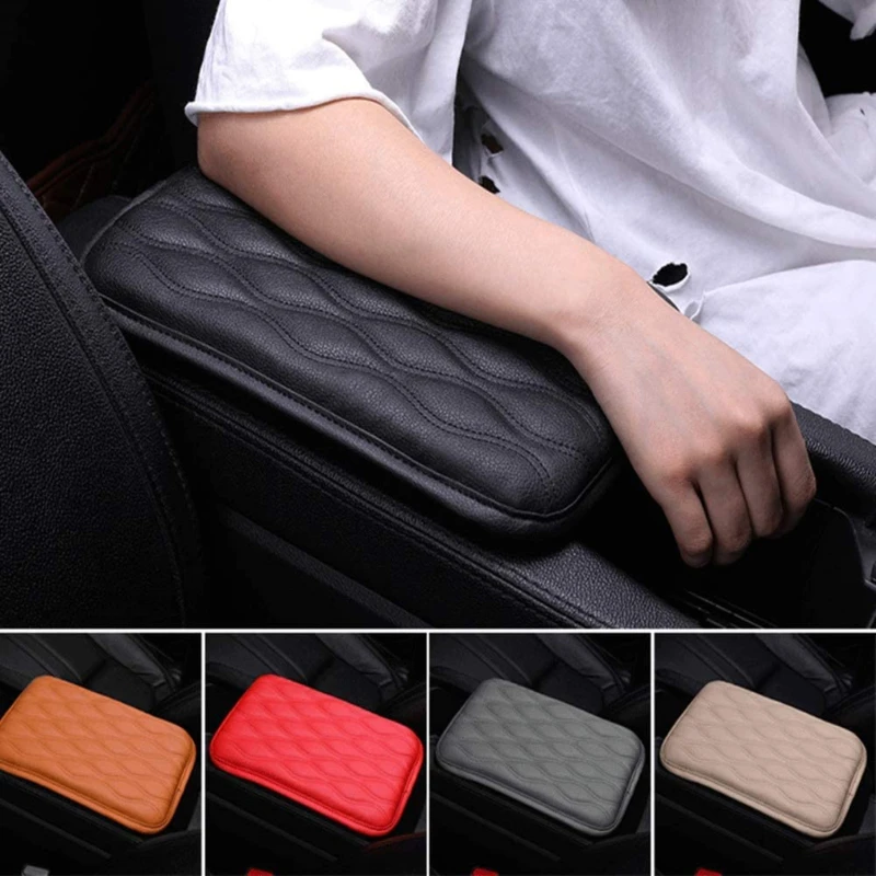 

Car Armrest Pad Soft PU Leather Anti Scratch Universal Waterproof Box Cover Cushion Resistant Center Console Non Slip Arm Rest
