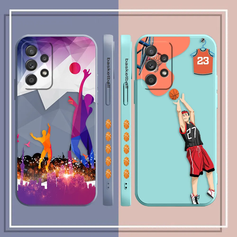 Case For Samsung Galaxy A91 A14 A73 A72 A71 A53 A52 A51 A42 A33 A32 A22 A715F A52S A22S 4G 5G Case The Art Of Painted Basketball