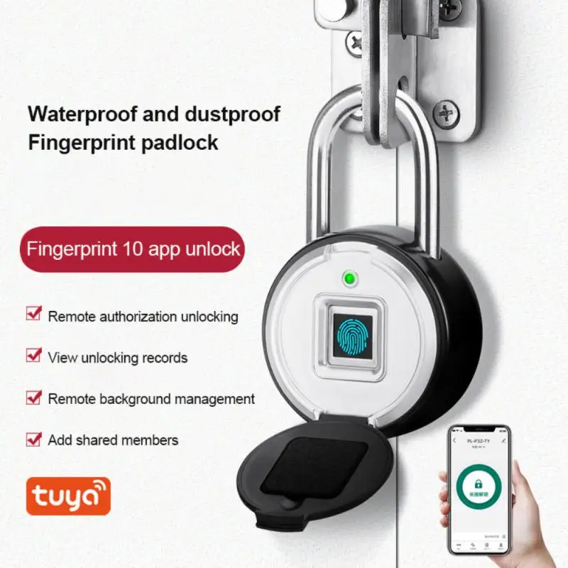 

Firm And Durable Security Lock Waterproof Smart Home Tuya App Anti-theft Cabinet Lock Quick Identification Smart Lock Black