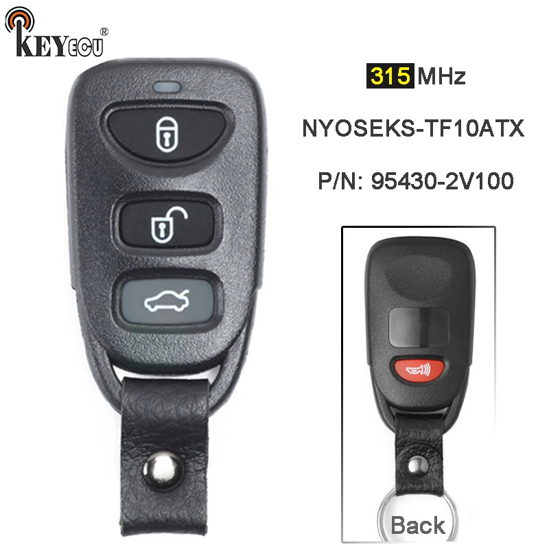 

KEYECU 315MHz P/N: 95430-2V100 FCC ID: NYOSEKS-TF10ATX Remote Key Fob for Hyundai Veloster 2012 2013 2014 2015 2016 2017