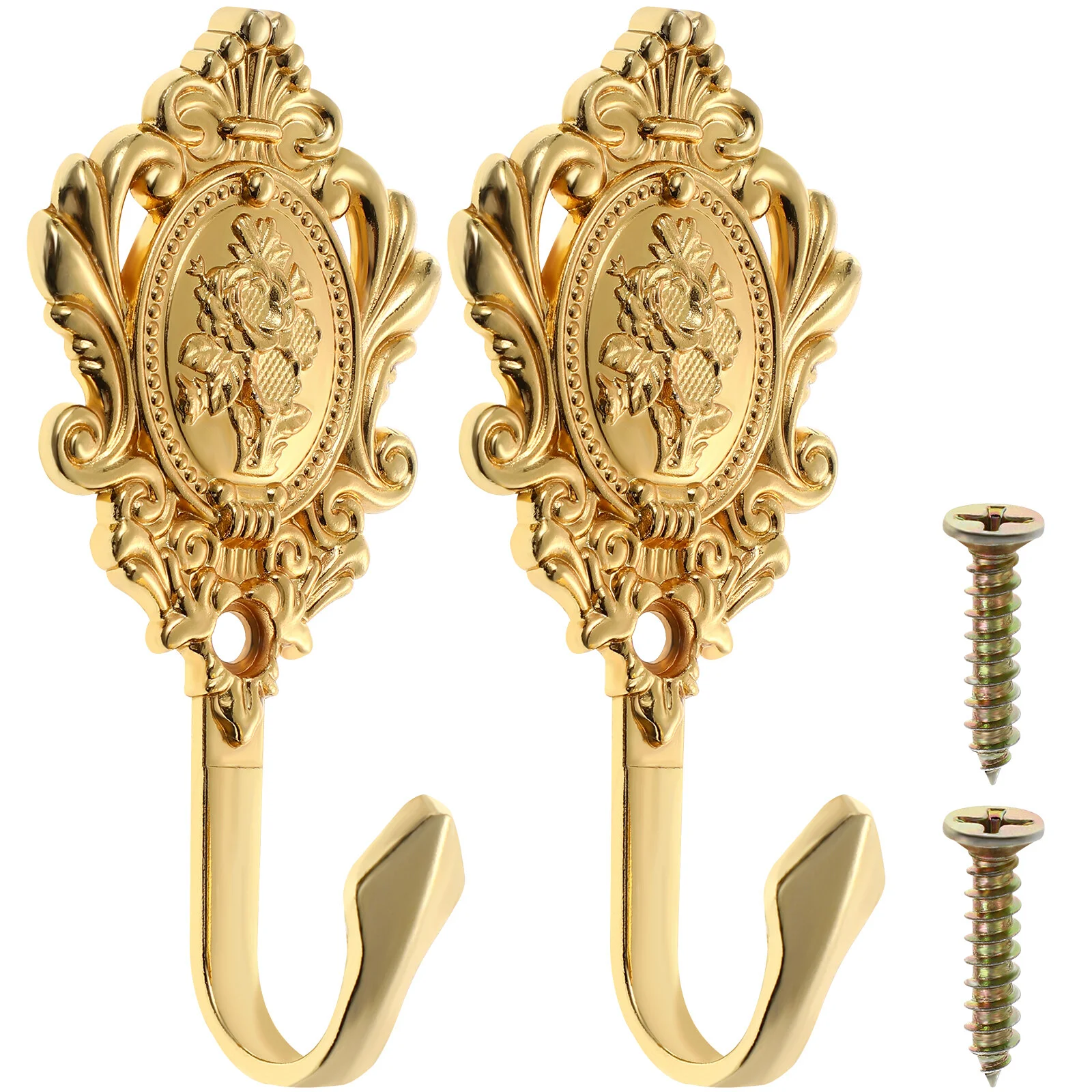 

Curtain Buckle Tiebacks Outdoors Hook Holdbacks Indoor Alloy Vintage Walls Hooks Gold Accessories