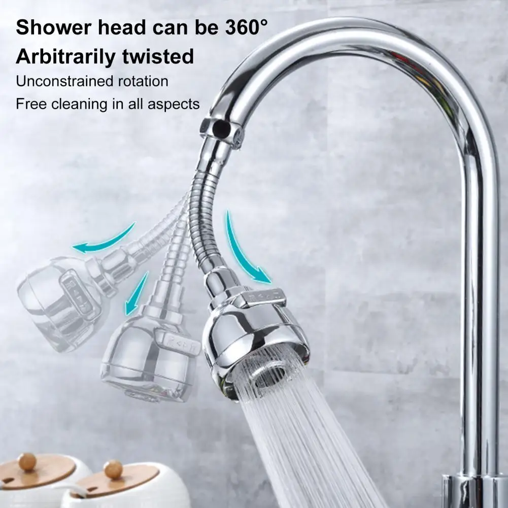 

Practical Even Water Flow Faucet Extender Angle Adjustable Easy to Install ABS Resin Tap Extend Diffuser Kitchen Faucet Tools