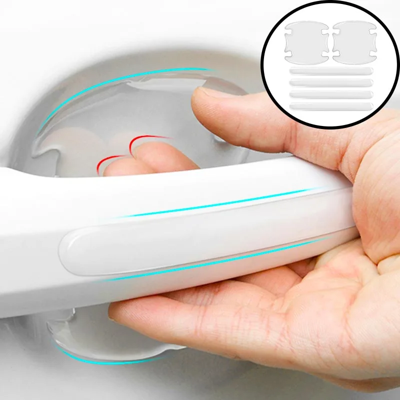 8 шт. защитные наклейки на дверные ручки автомобиля универсальные для Mitsubishi Lancer