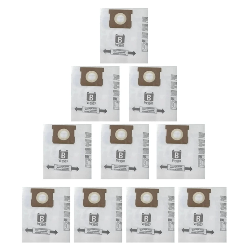 

10PCS Dust Bags VF3503 For Ridgid 6-9Gallon Wet Dry Vac High-Efficiency Dust Bags Garbage Vacuum Filter Bag Replacement
