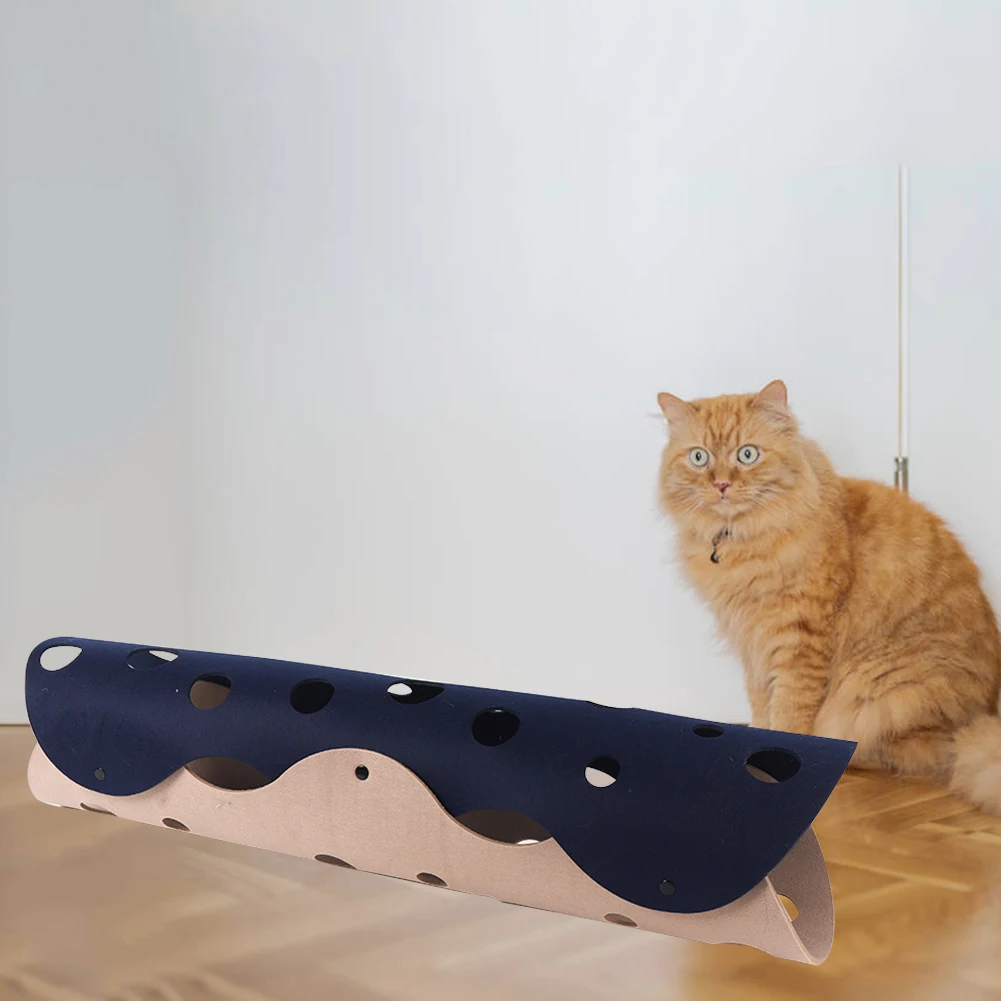 

Cat Toy Felt Tunnel Deformable Nest Collapsible Tube House Interactive Pet Toy Foldable Channel Puzzle Supplies
