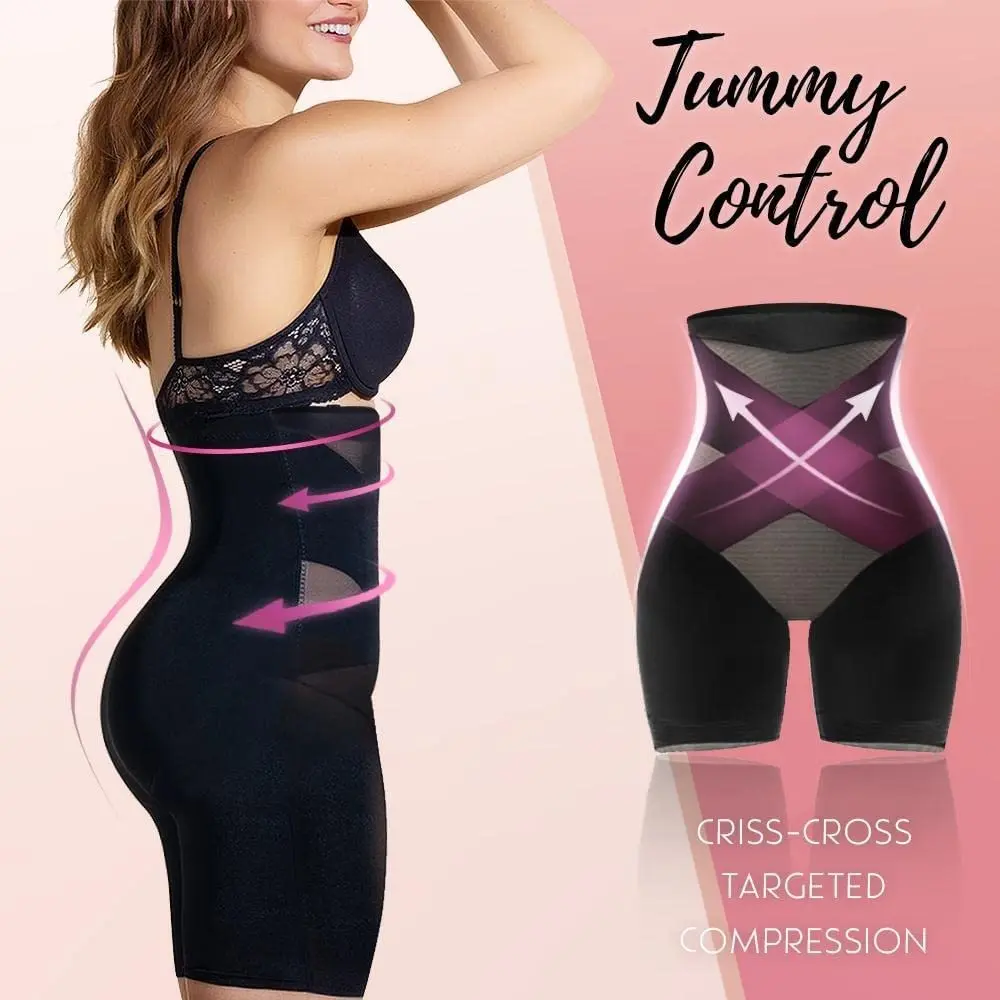 Cross Compression Abs Shaping Pants, Adoremoon Cross Compression Abs & Booty High Waisted Shaper Waist Trainer Body Shaper