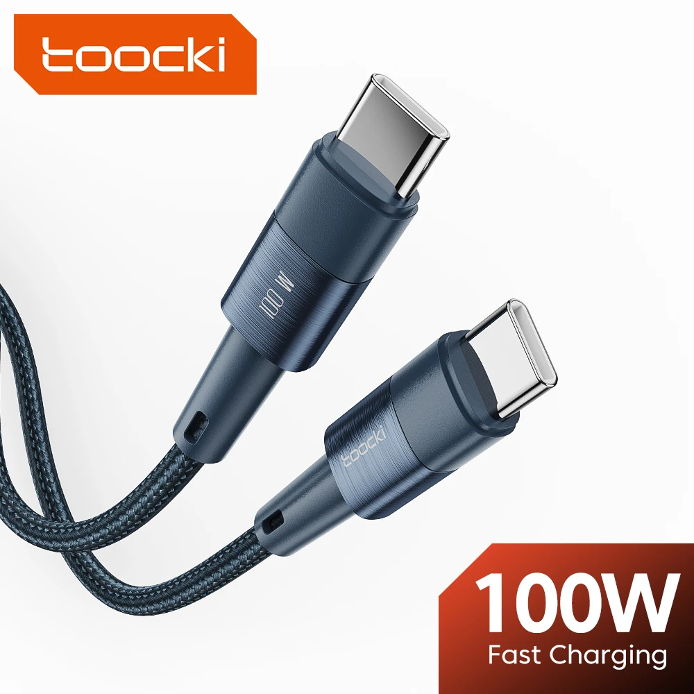 

Toocki 100W Type C to Type C Cable 60W PD Fast Charging USB C Charger Data Cord For Xiaomi POCO f3 Realme Macbook iPad Samsung