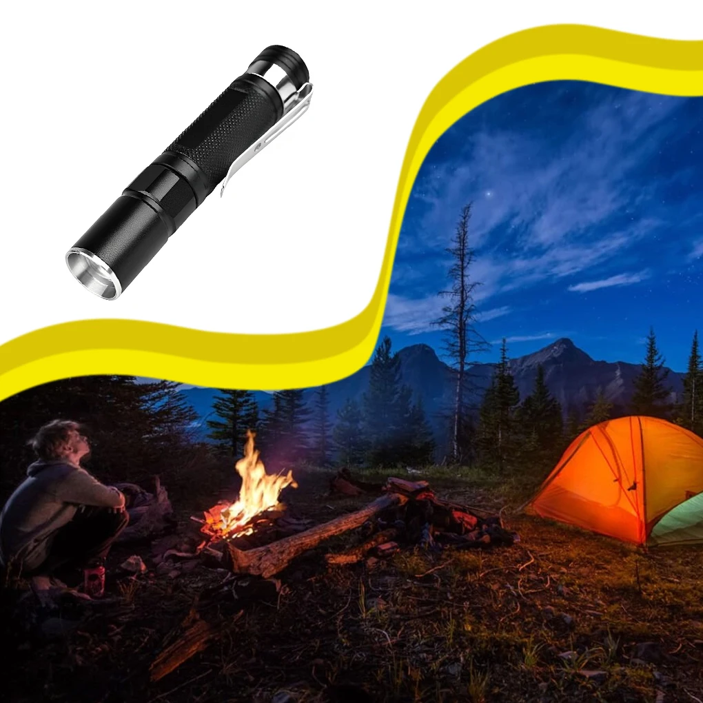 

Flashlight Penlight Powerful Dive Light LED Pocket Lights Portable Small Zoomable Work Torch for Camping Hiking