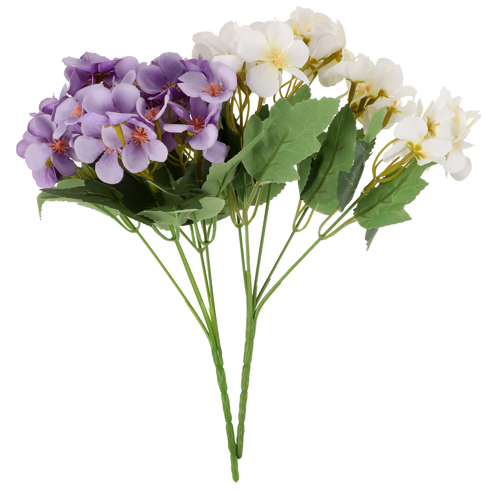 

2 Pcs Artificial Crabapple Flower Decor Table Bouquet Decors Simulation Household Props Iron Wire Indoor Picks Plastic Flowers
