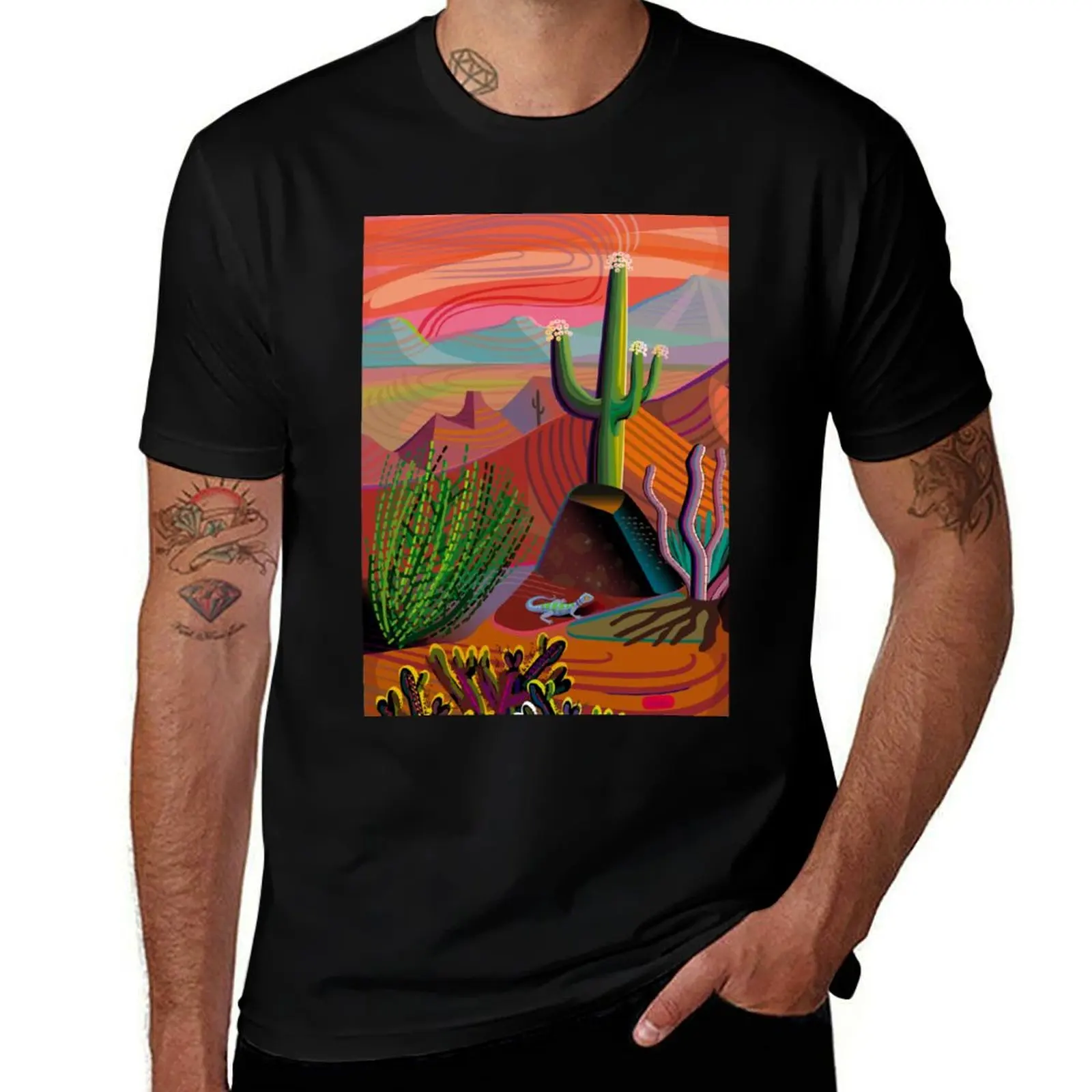 Футболка Gila River Desert Sunset футболки винтажная футболка с рисунком аниме мужские
