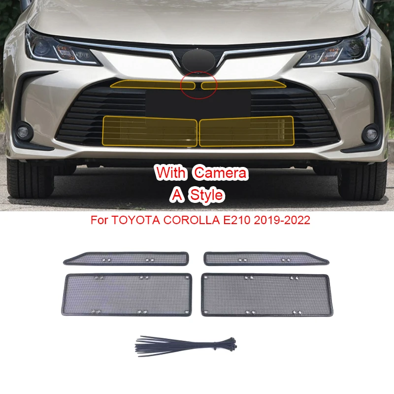 

Car Insect Screening Mesh Front Grille Insert Net Styling Stainless Steel For Toyota Corolla E210 Sport 2019-2025 Accessoories