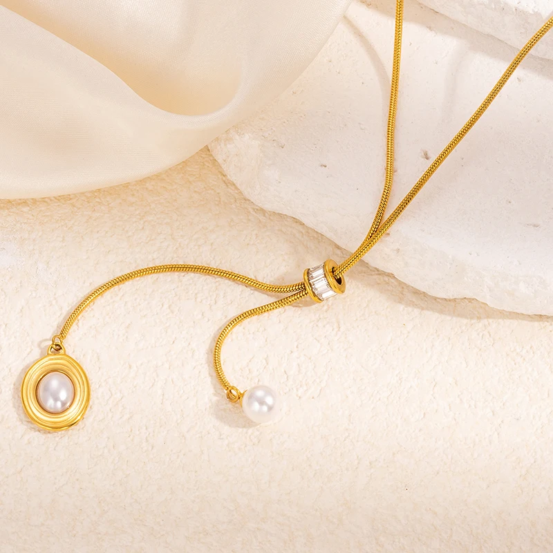 ENSHIR Винтажное Ожерелье Из Нержавеющей Стали Для Женщин Подвески В Форме Сердца