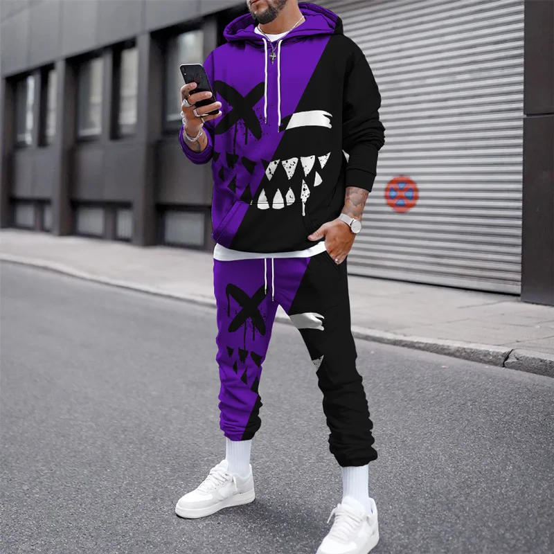 

Man Women ooded Sweatsirts And Man Pants Casual Men's Tracksuit Sportswear Autumn Winter Men Suit Set Oversized Men's Clotin