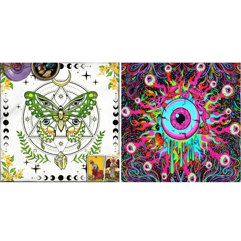 

Квадратная байковая ткань для алтаря Таро, настольный игровой коврик, коврик для астрологических оракулов, чехол для стола, для