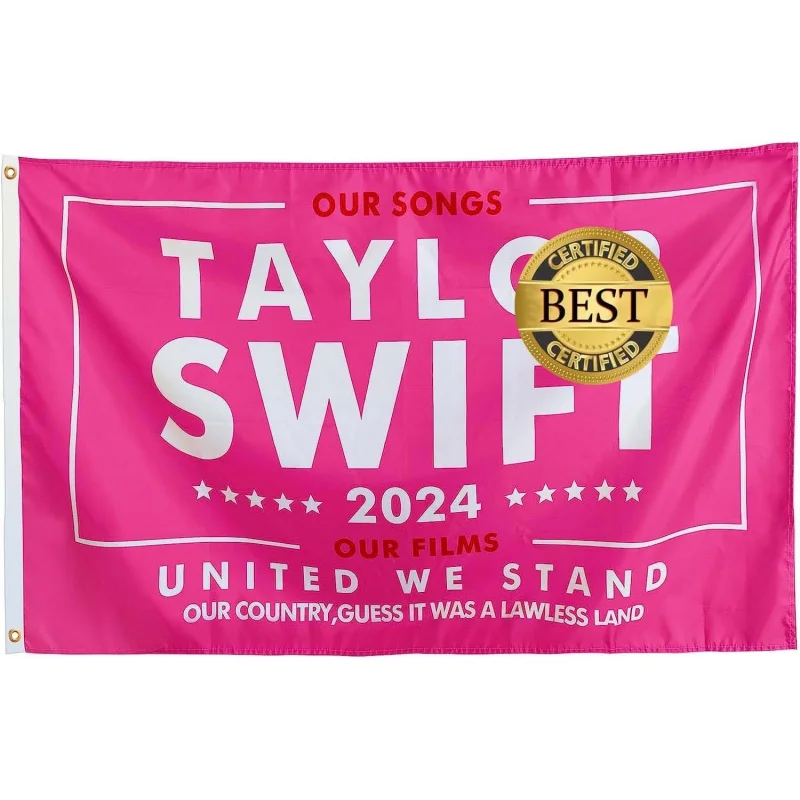 

Taylor 2024 Flag 3x5 ft Pink Musician Flags for Fun Room College Dorm Bedroom Wall Tapestry Decor Funny Concert Party Banner