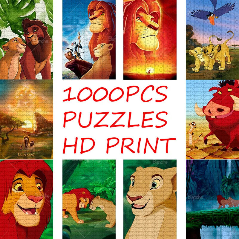 

Disney Kids Like 1000PCS Puzzles The Lion King Paper Jigsaw Puzzle Game Film Still Poster Picture For Friend Gift Relaxing Brain