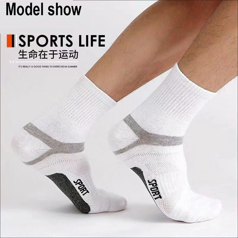 10 Pairs/ Lot High Quality Men Cotton Socks Black Sports Sock Casual Run Spring Summer Sock Men Breathable Male Sokken Size38-45