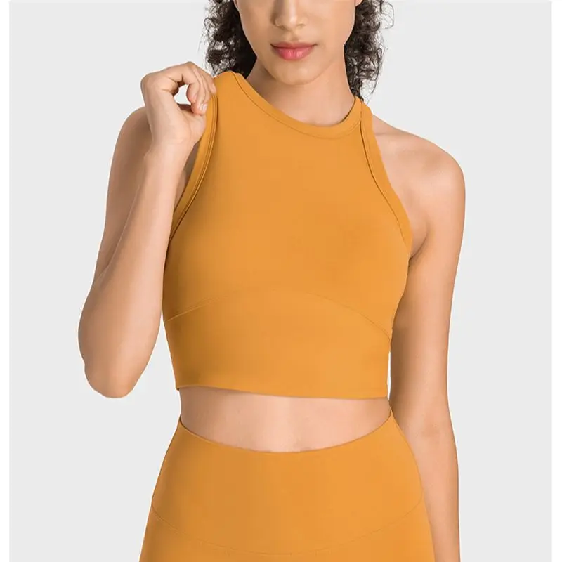 Sports Bra Women High Neck Yoga Crop Top Fitness Tank Top Plus Size Sexy Underwear With Chest Pad Gym Sportswear Free Shipping