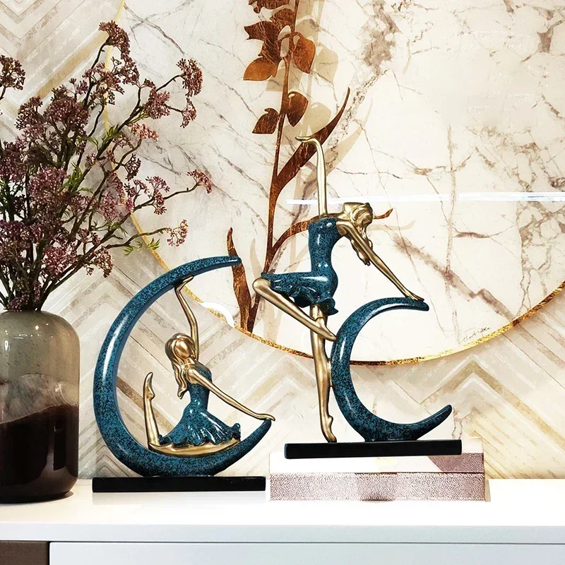 Скандинавская фигурка Луны богини скульптура креативное украшение для дома