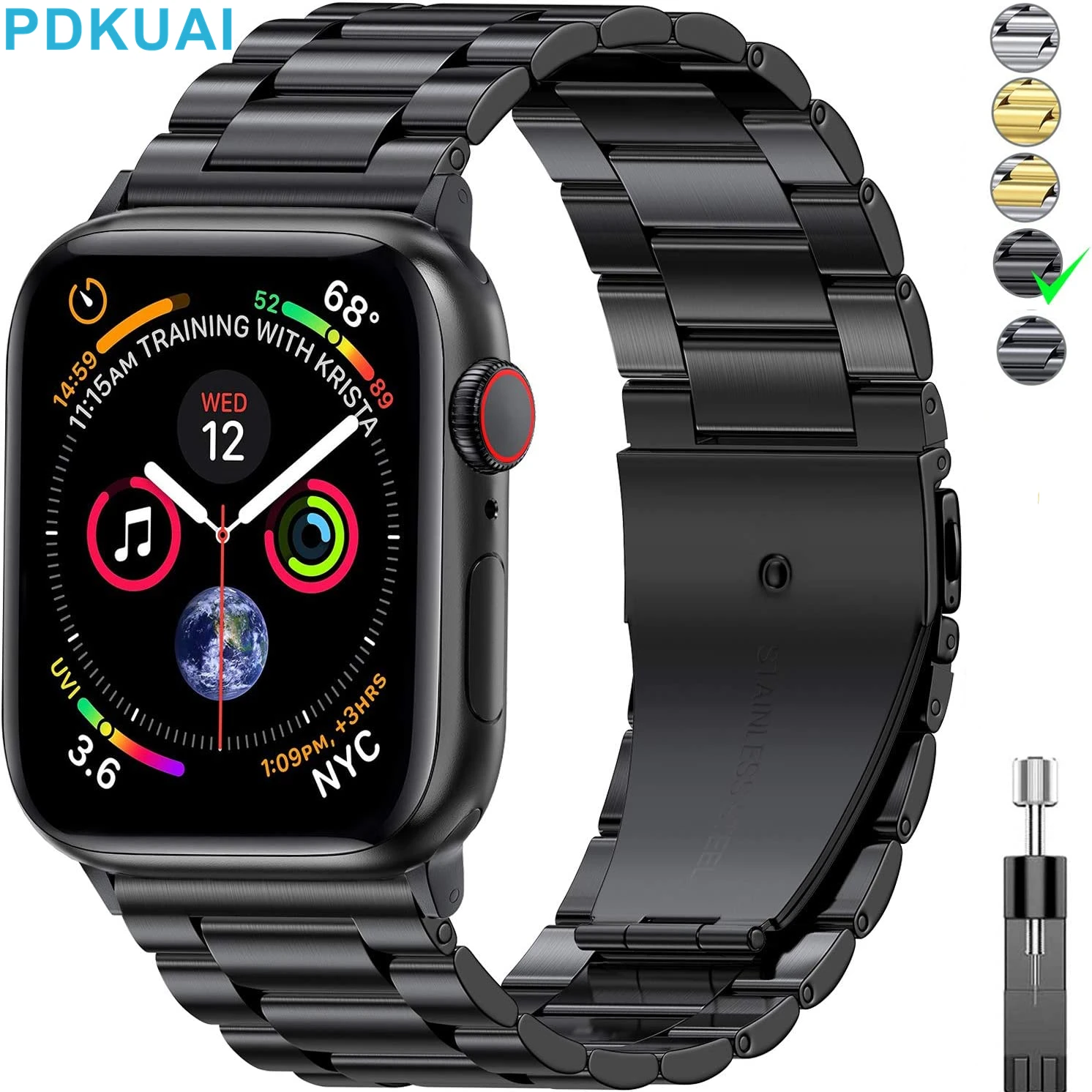 

Металлический ремешок для Apple Watch 49 мм 45 мм 44 мм 42 мм 41 мм 38 мм браслет из нержавеющей стали для iWatch Ultra 8 SE 7 6 5 4