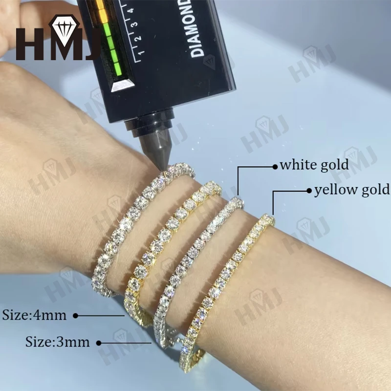 Полноразмерная распродажа браслет с муассанитом 2-6 5 мм ожерелье для женщин