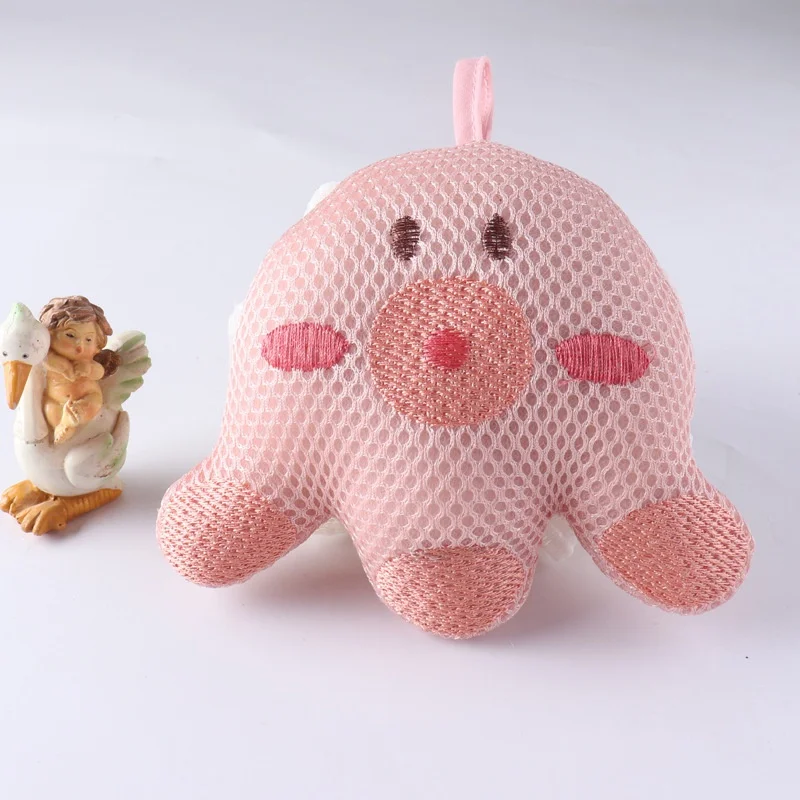 Мягкая Сетчатая Губка Для Ванны С Шариками Скребок Душа Щетка Чистки Клубники