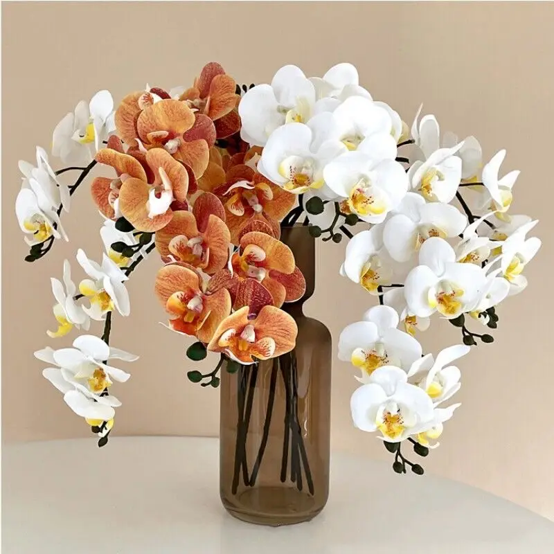 Soft Orchidea Flower Bouquet Silk Artificial Flowers Fake Wedding Decoration Valentines Day Gift Home Accessories