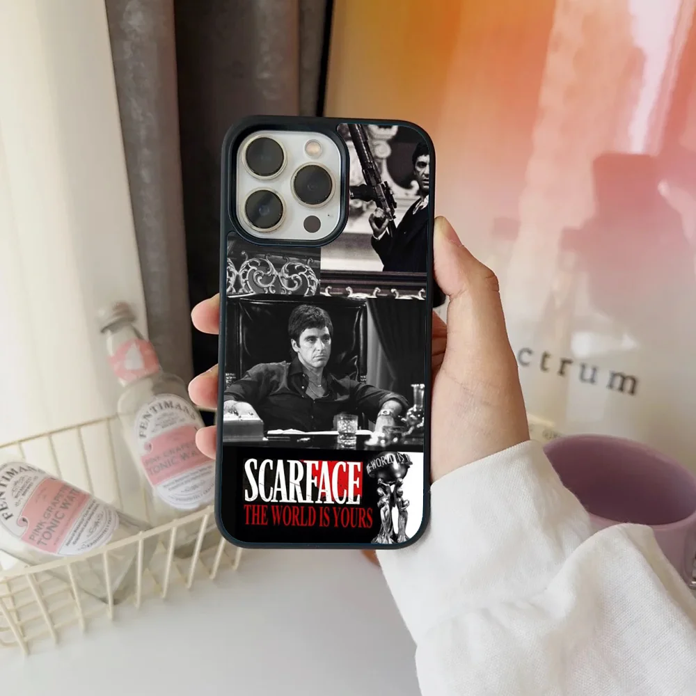 Чехол для телефона Лицо со шрамом Tony Montana iPhone 11 12 13 14 15 16 Plus Pro Max зеркальный