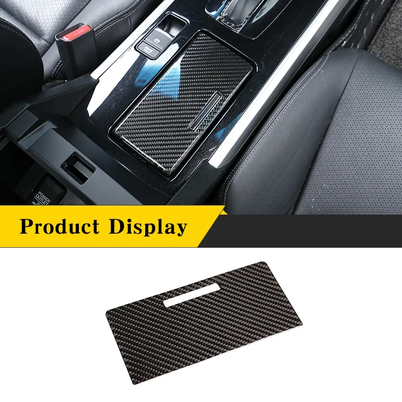 

For Honda Accord 2013-2016 Real Soft Carbon Fiber Auto Central Control Storage Box Cover Sticker Trim Car Interior Accessories