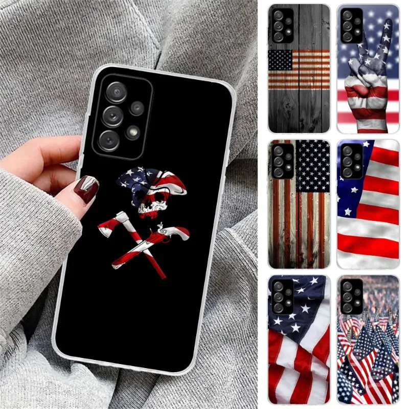 Чехол для телефона с американским флагом Samsung Galaxy S10 S21 S22 Plus Ultra A91 A51 A21S A12