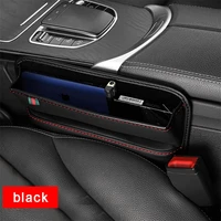 pu leather car console side seat gap filler front seat organizer for cellphone keys small items automotive interior assessoires