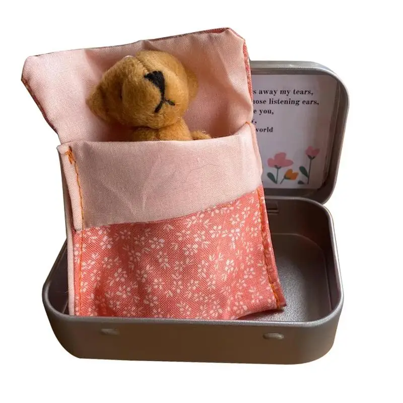 

Карманный медведь, мини-медведь, плюшевый удобный плюшевый маленький медведь в коробке, мягкий медведь, кукла, игрушка, вдохновляющий медведь, обнимающий подарок, карточка для мальчиков