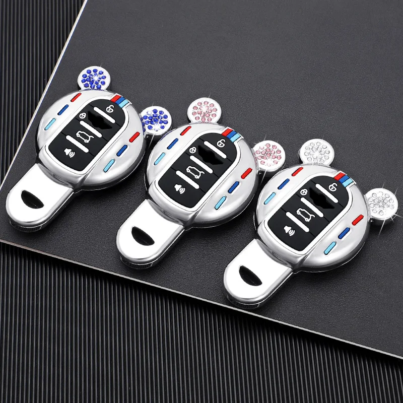 

New Zinc Alloy Silicone Car Smart Remote Control Key Case for BMW MINI Cooper 2014 2015 F55 F56 3/4 Button