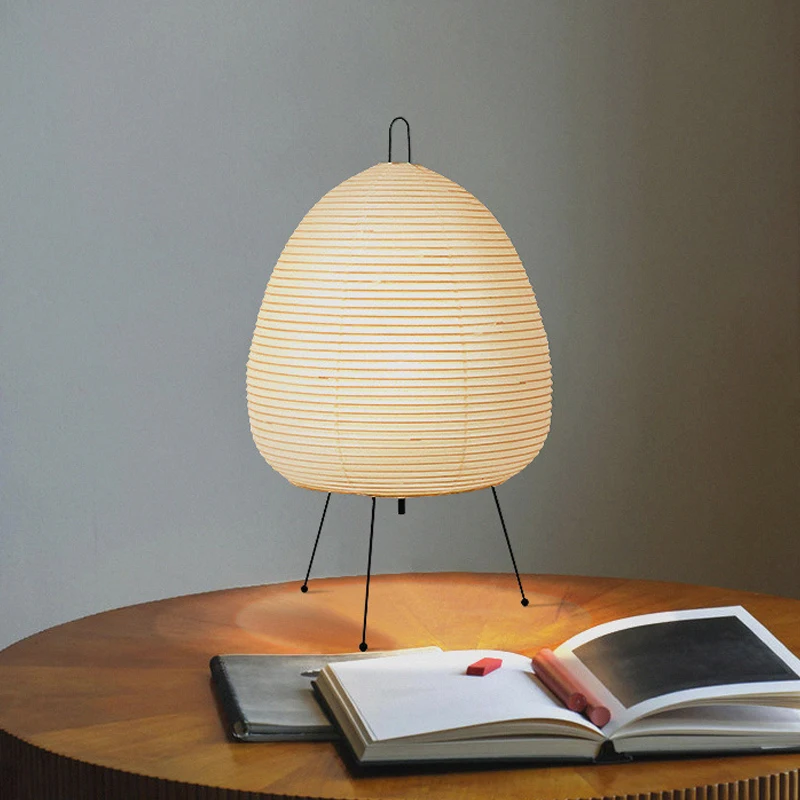 Japanese Design Akari Noguchi Yong Table Lamp Rice Paper Standing Lamp Bedroom Home Decor Study Living Room Bar Light Fixtures