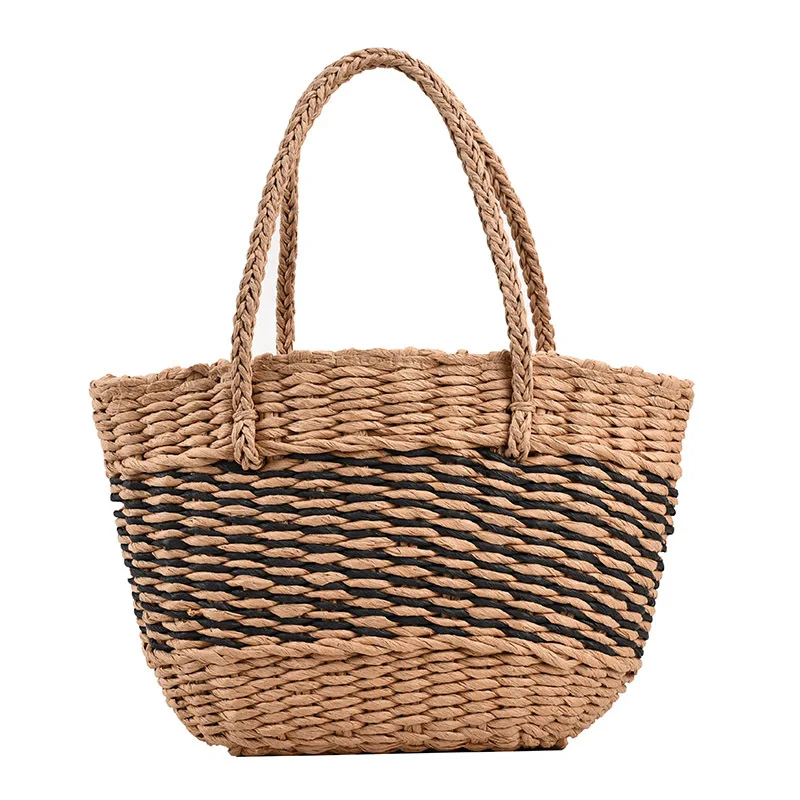 Striped Beach Tote Bag for Women